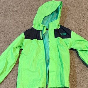The North Face Kids Neon Green Raincoat
